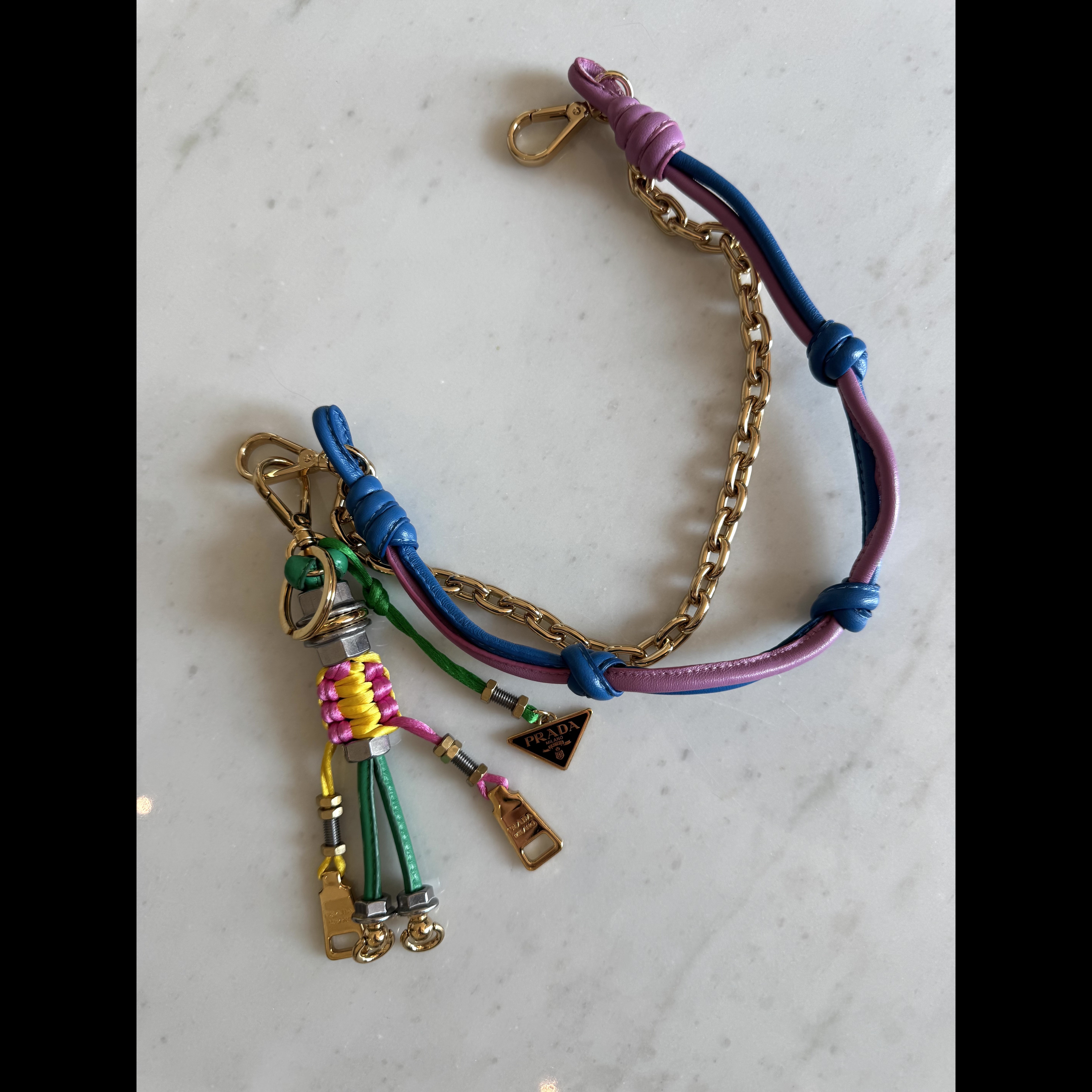 Prada Bag Charm MultiColor Leather Never worn - Inside View