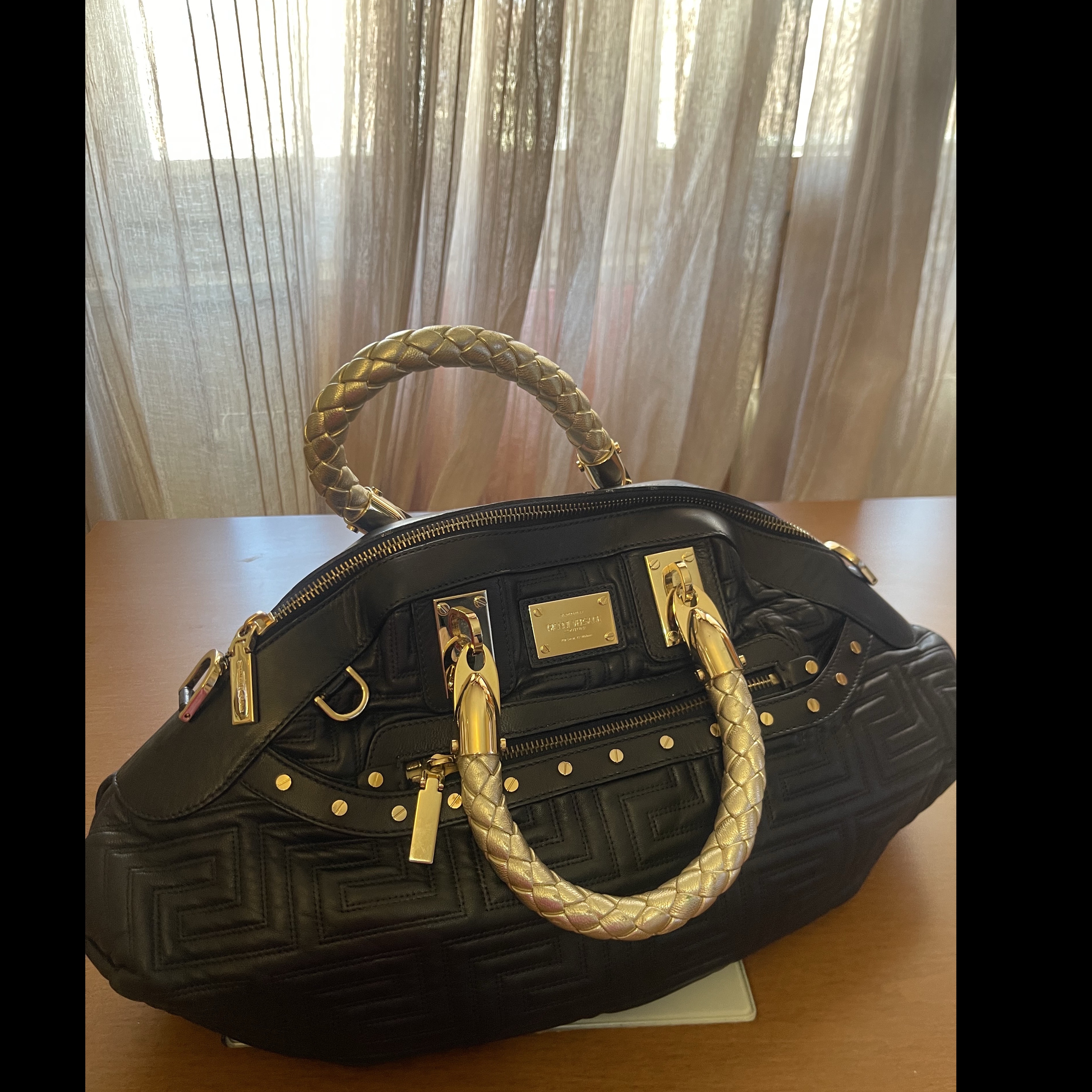 Versace Bowl Anthracite Leather Very good condition - Inside View