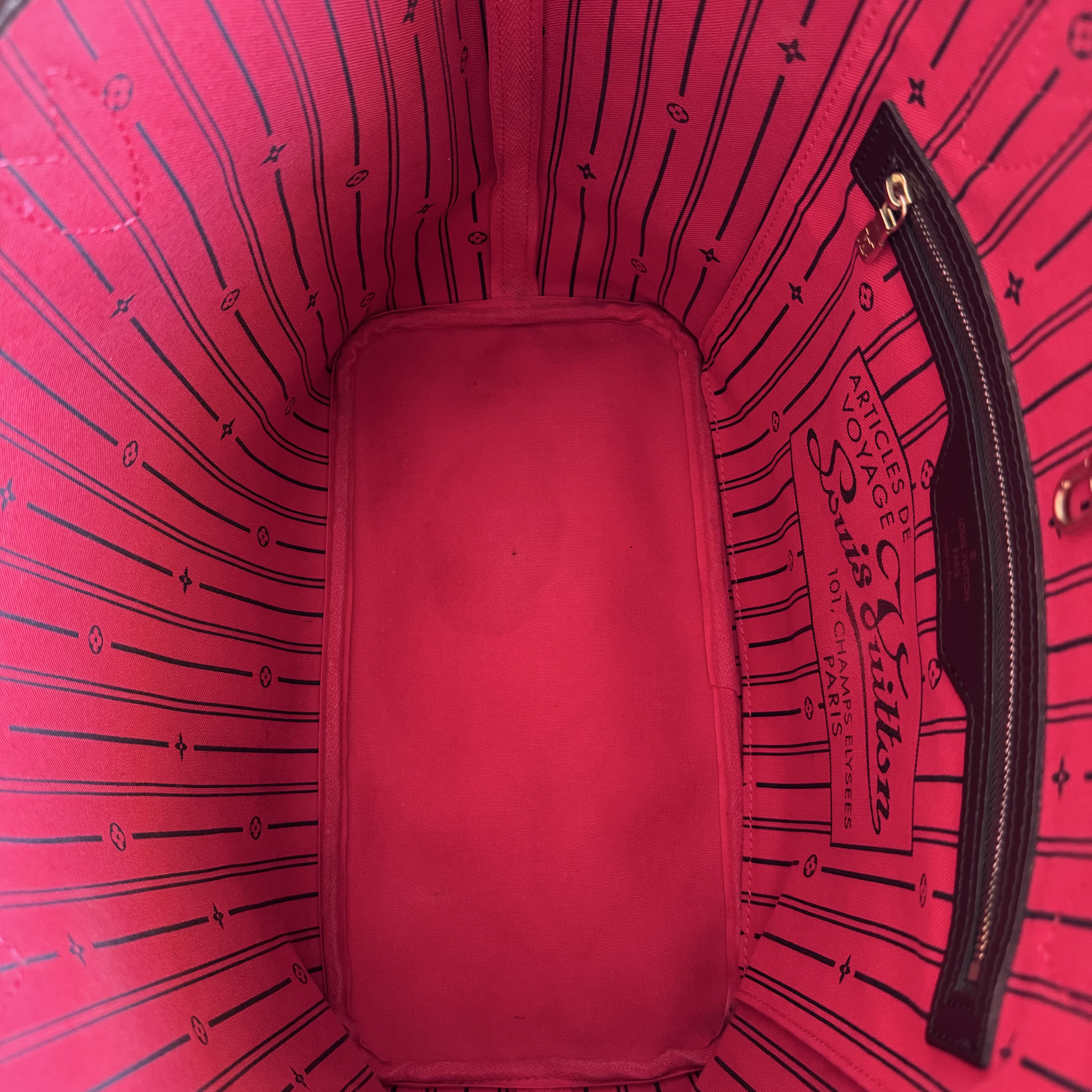 Louis Vuitton Neverfull MM-Damier Ebene Brown Leather Very good condition - Model View