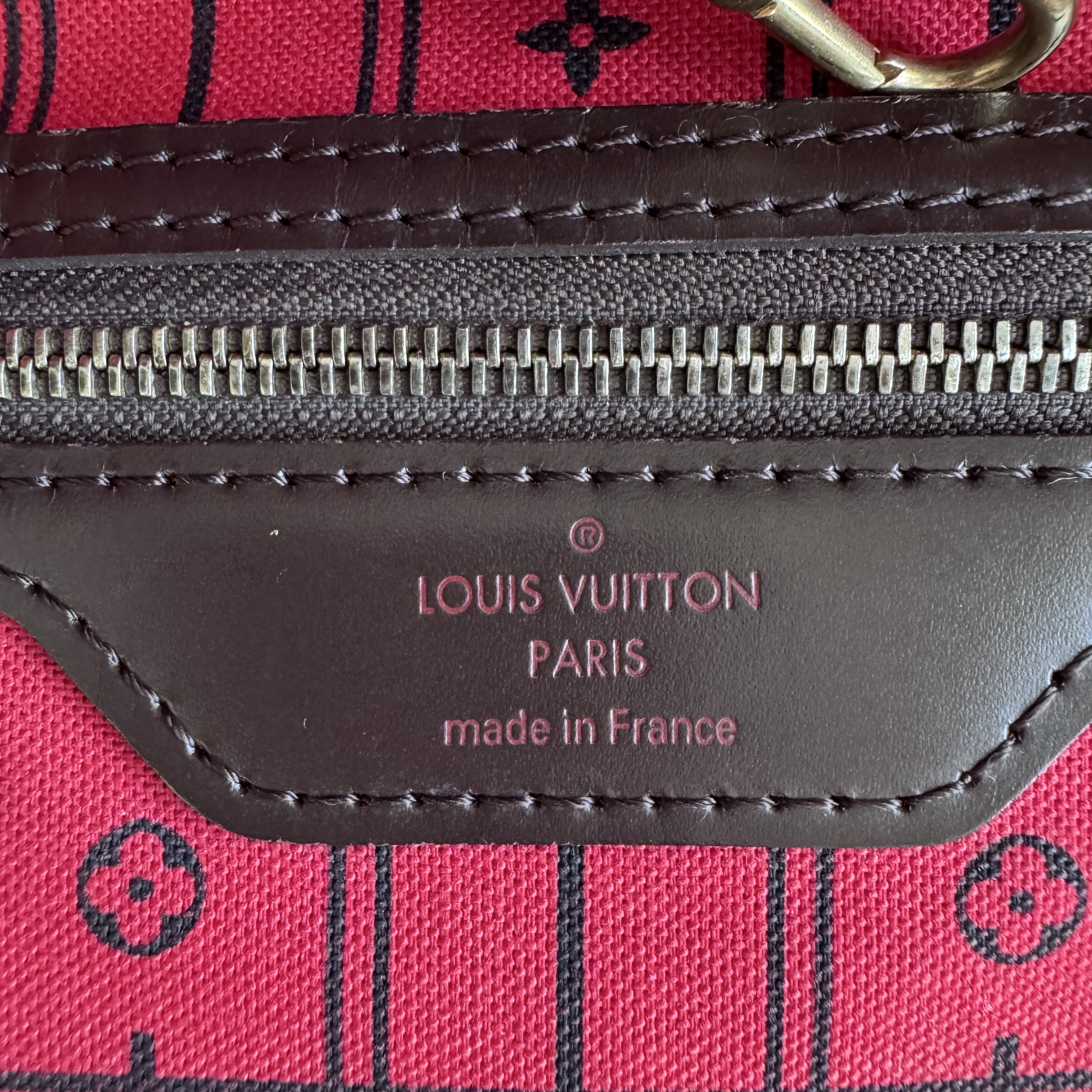 Louis Vuitton Neverfull MM-Damier Ebene Brown Leather Very good condition - Box View