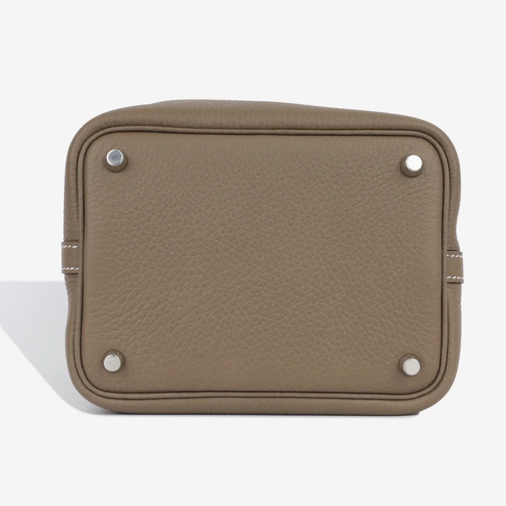 Hermès Picotin 18 Etoupe Clemence Grey Leather Good condition - Inside View