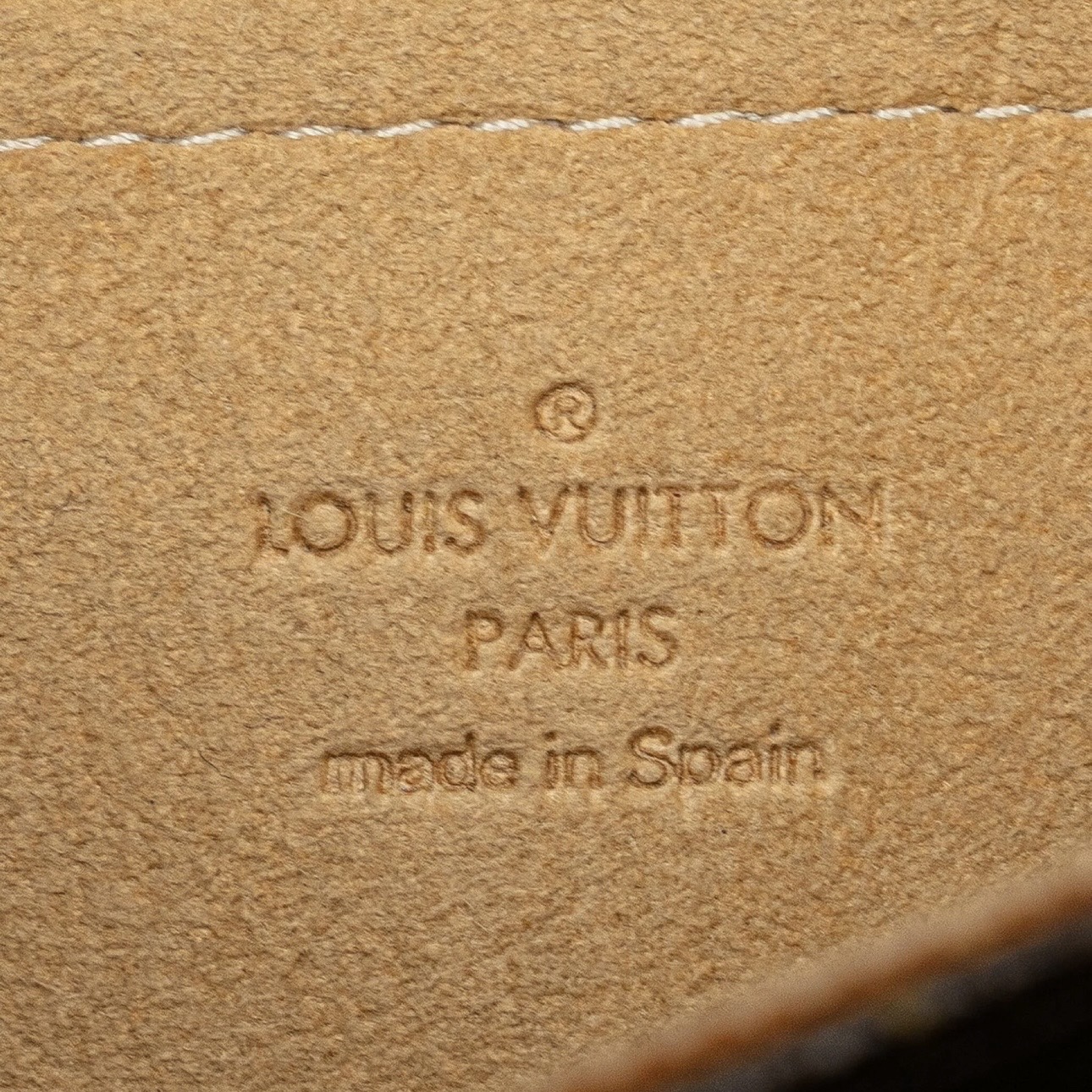 Louis Vuitton Monogram Pochette Brown Leather Very good condition - Box View