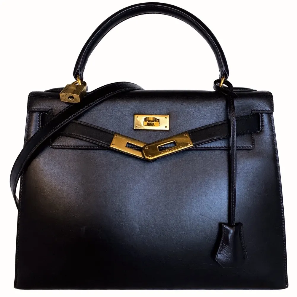 Hermès Kelly 28 Sellier Black