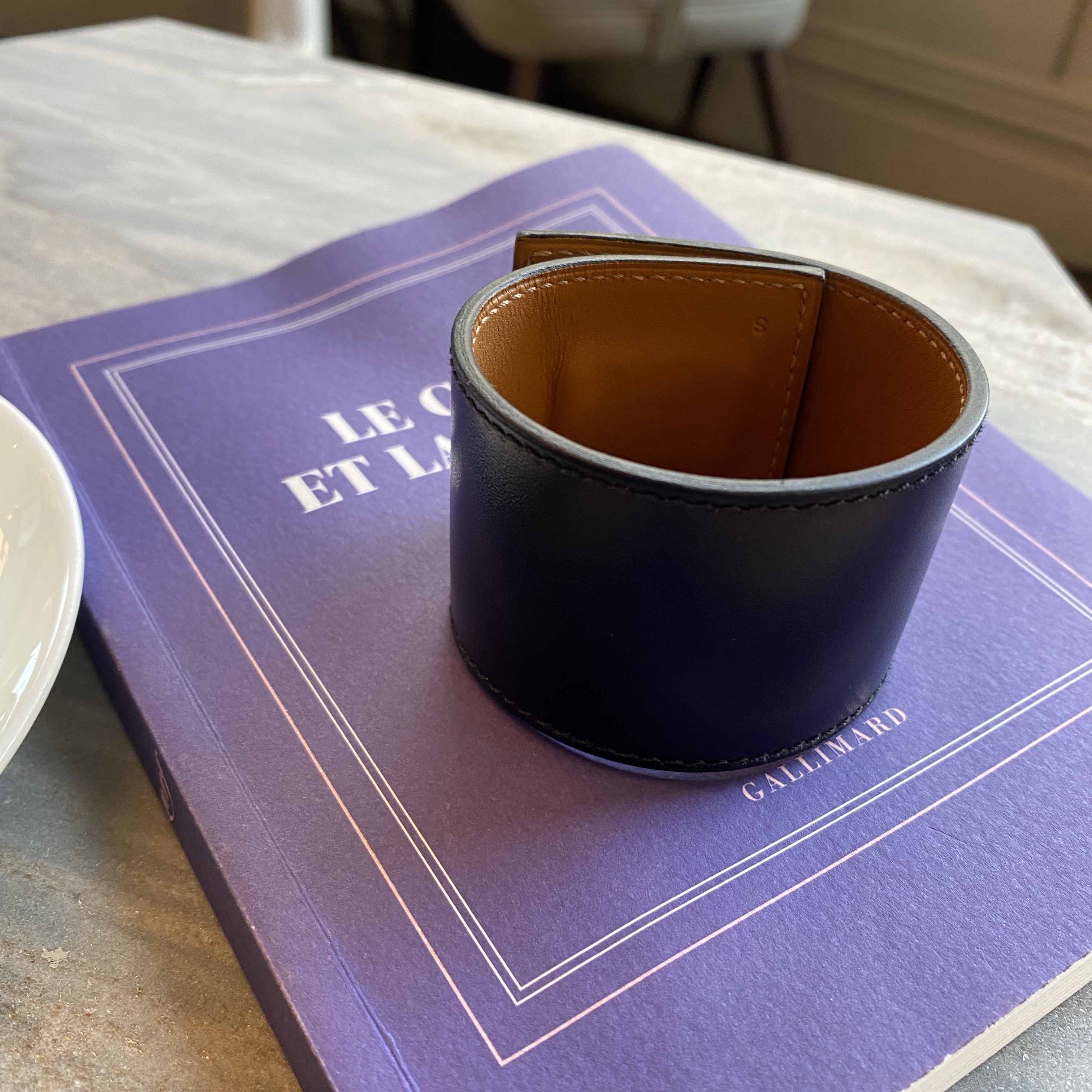 Hermès Creneau Bracelet Black Brass Good condition - Back View