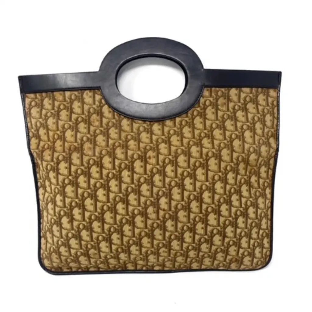 Dior Vintage Monogram Dior Clutch Brown Canvas Good - Box View