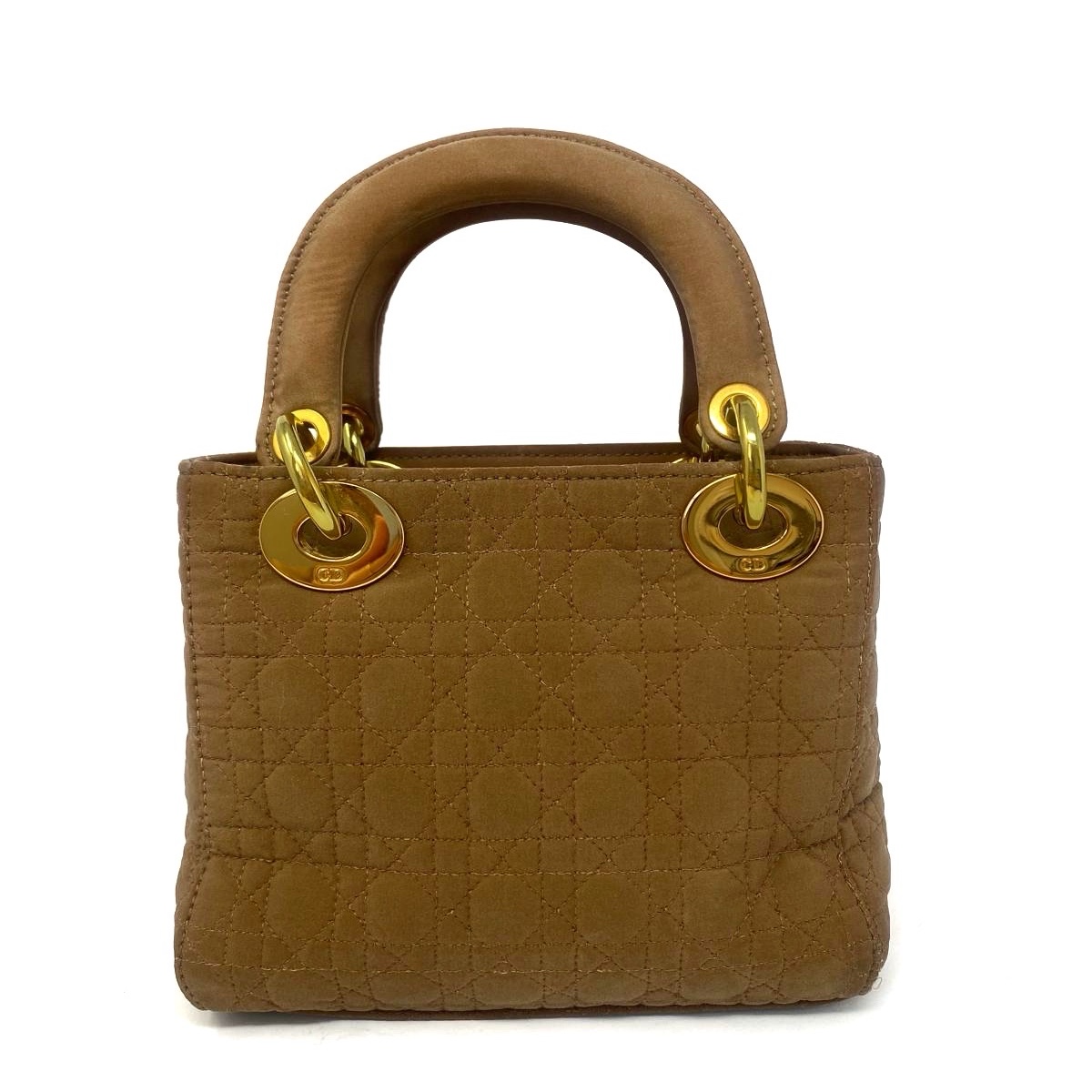 Dior Mini Lady Dior Beige Beige Canvas Good condition - Back View