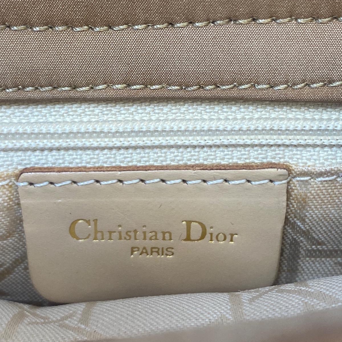 Dior Mini Lady Dior Beige Beige Canvas Good condition - Box View