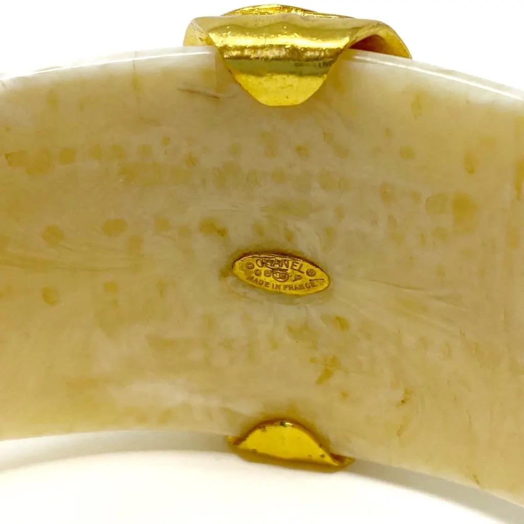 Chanel Cuff Bracelet (1996) White Good - Inside View