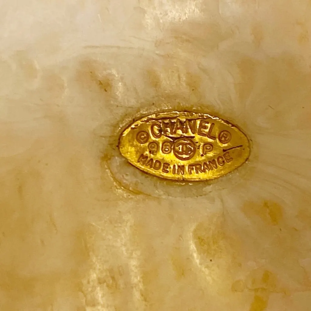 Chanel Cuff Bracelet (1996) White Good - Model View
