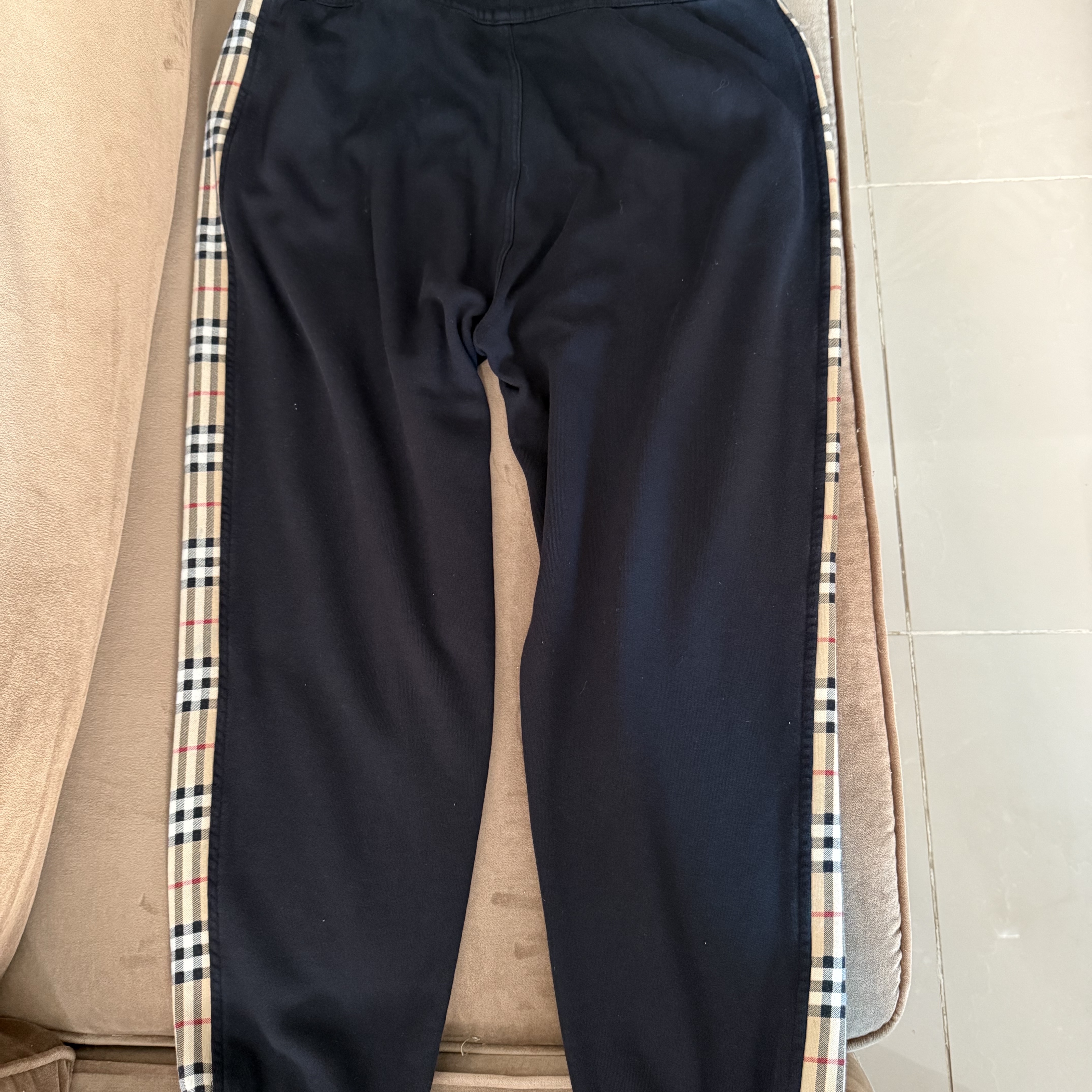 Burberry Sweatpants Black Cotton Very good condition - Back View