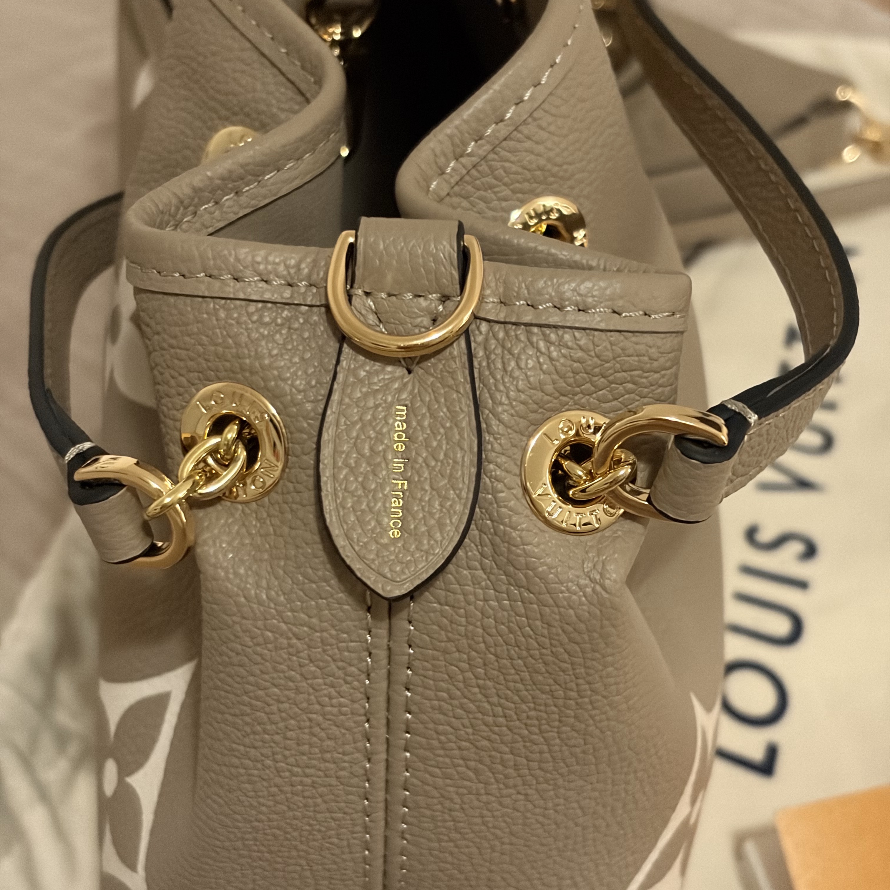 Louis Vuitton LV Bundle Beige Leather Never worn, with tag - Back View