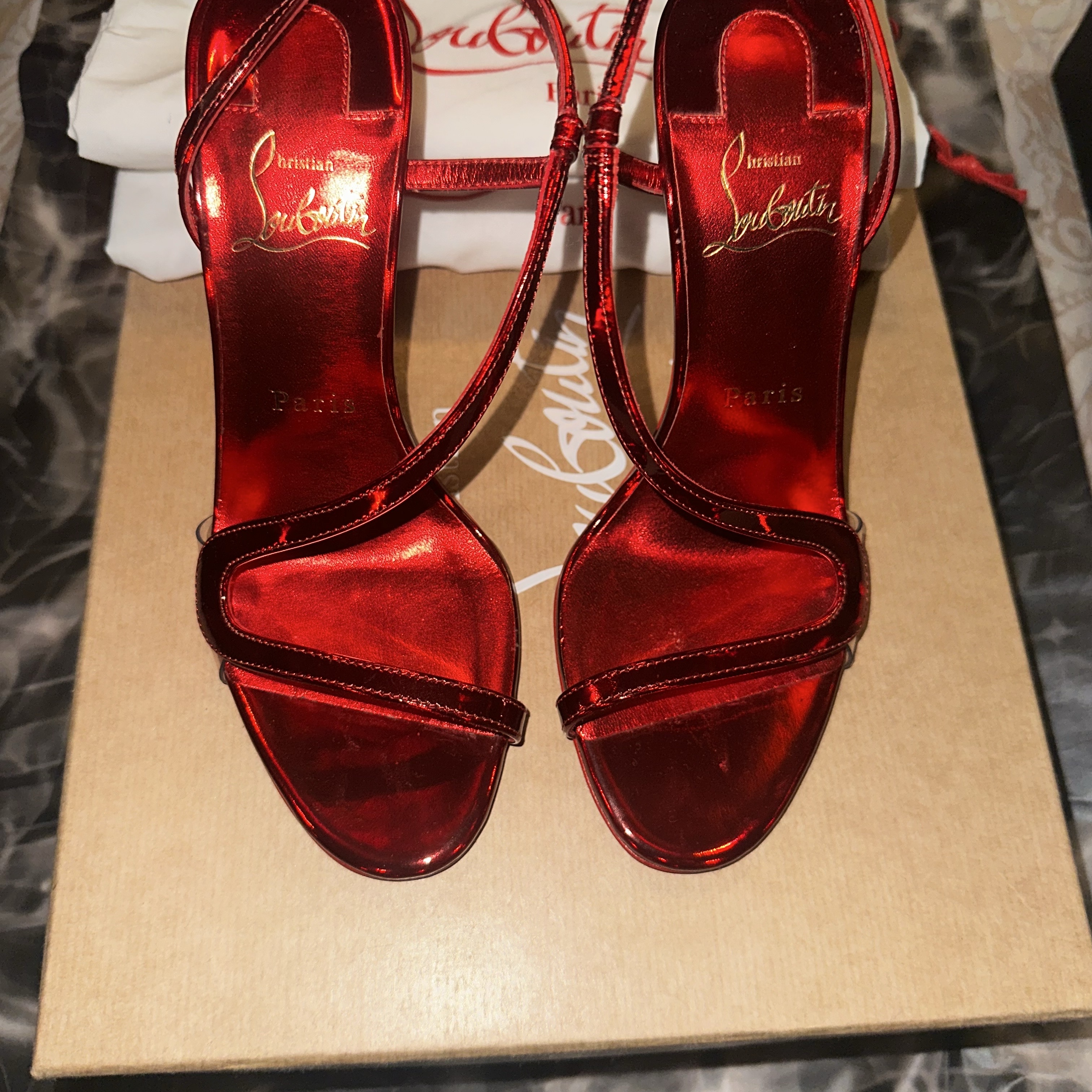 Christian Louboutin Heels Red Leather Very good condition - Inside View