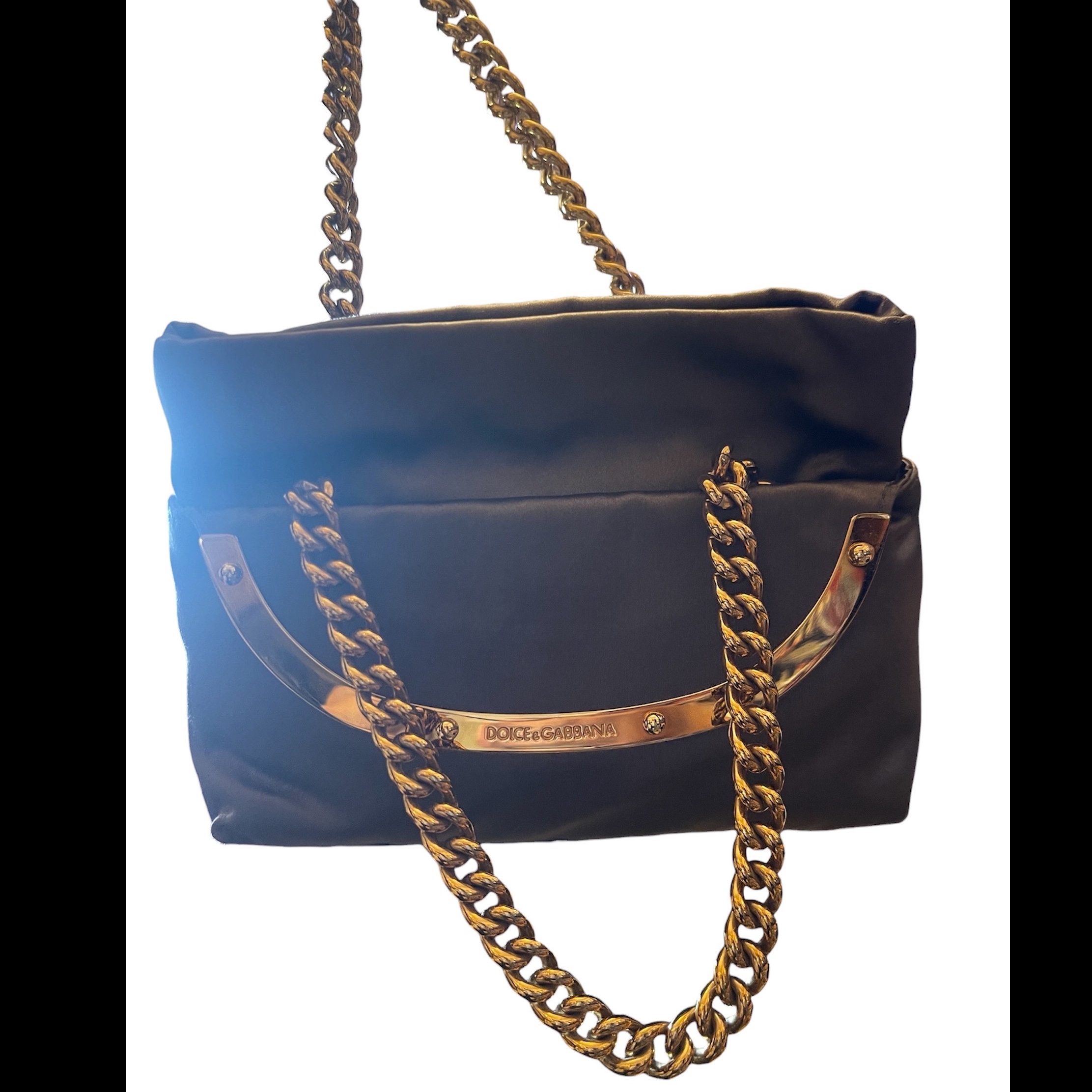 Dolce & Gabbana Lady Camp Bag Metallic Satin Never worn - Inside View