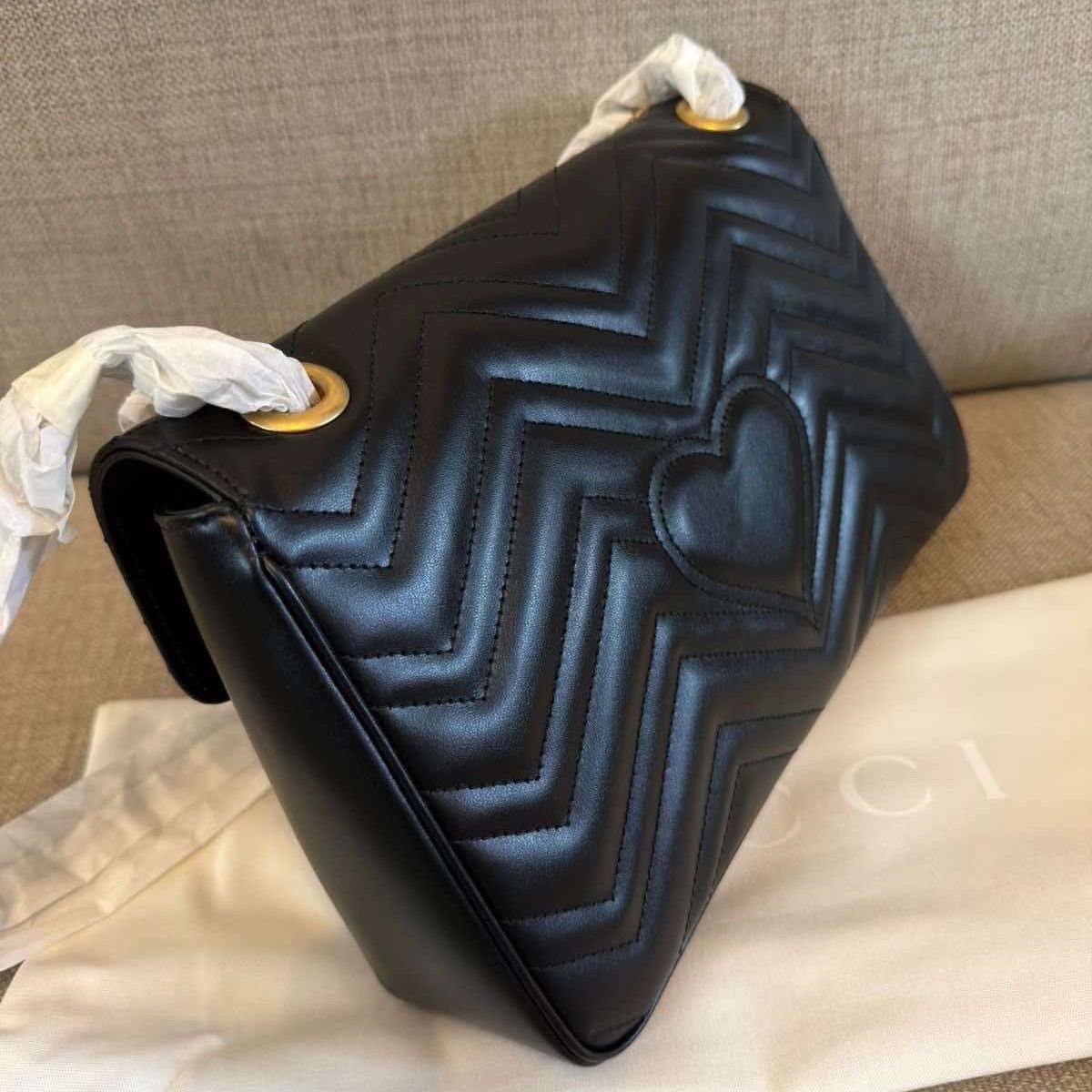 Gucci Marmont Large Black Leather Never worn, with tag - Inside View