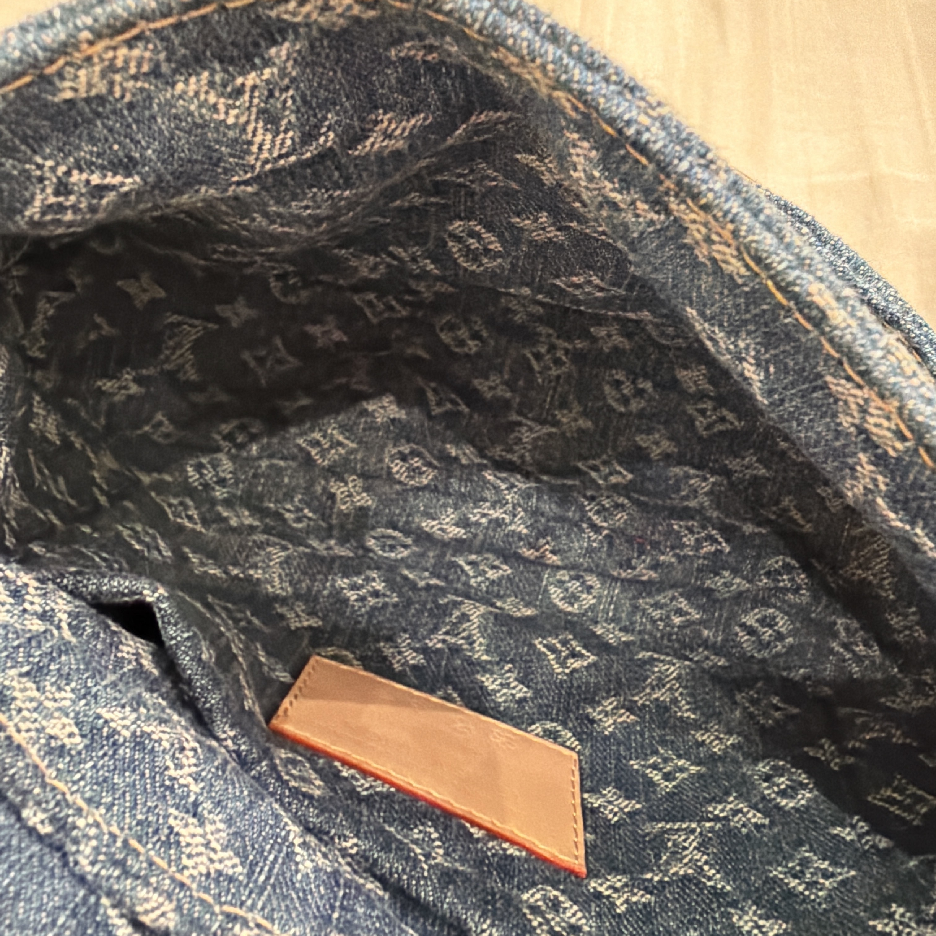 Louis Vuitton Takashi Murakami Cherry Bag Blue Denim Never worn - Model View