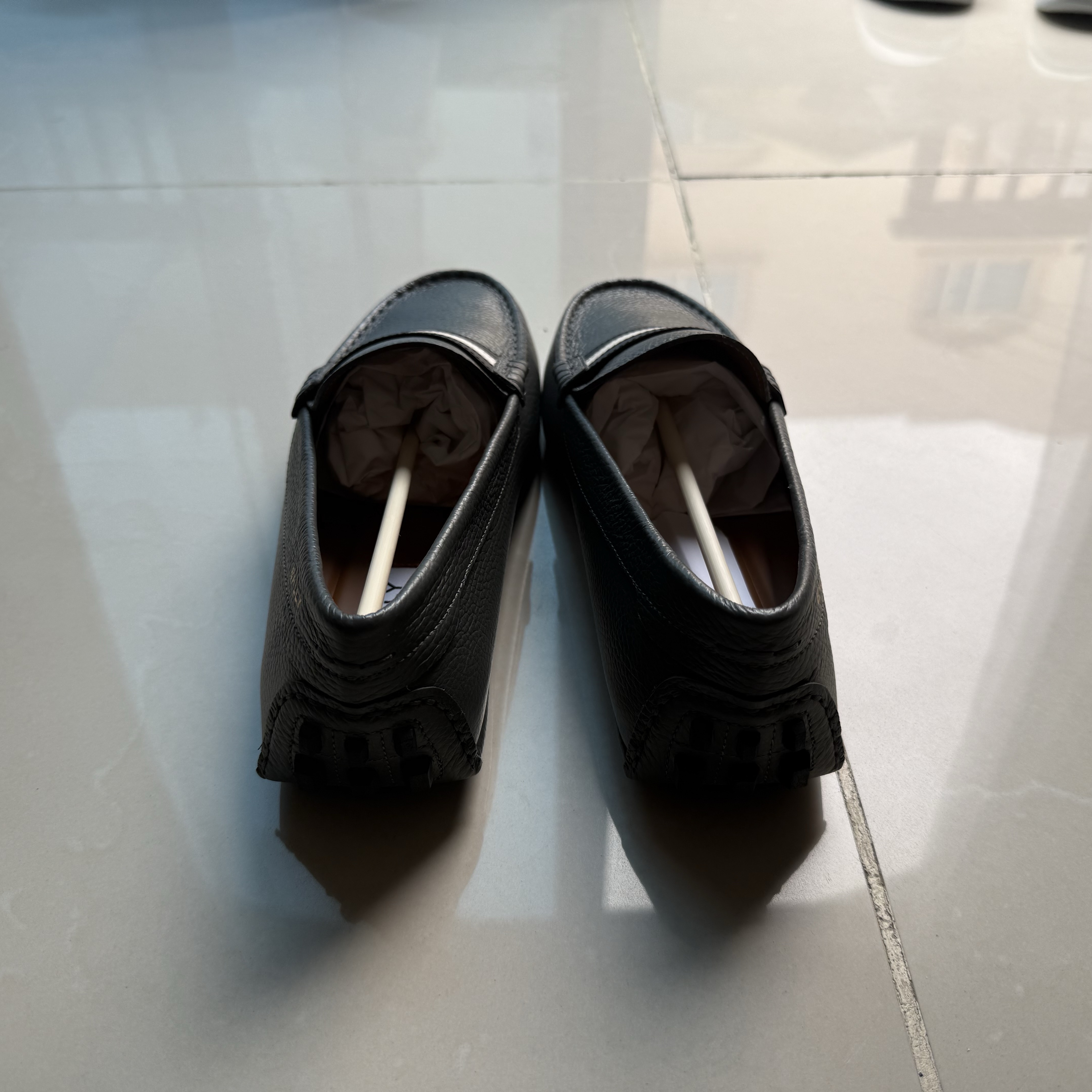 Bally Bally Loafers Grey Leather Never worn, with tag - Back View