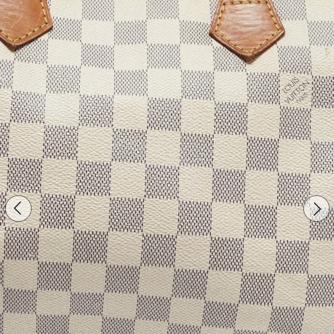 Louis Vuitton Azur Speedy 30 White Canvas Good condition - Box View