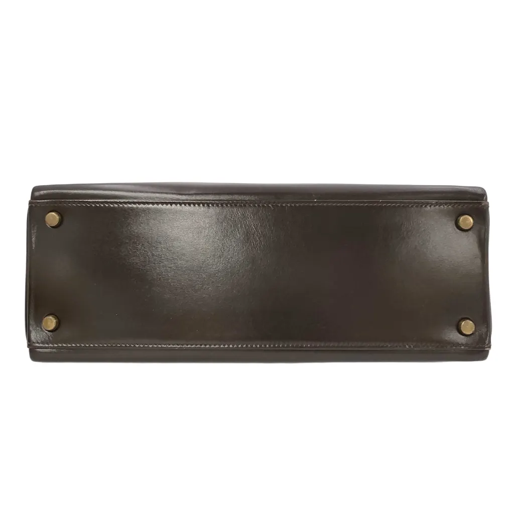 Hermès Kelly 32 Brown Box Brown Leather Good - Inside View