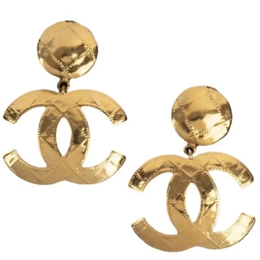 Chanel CC Clip-on Drop Earrings