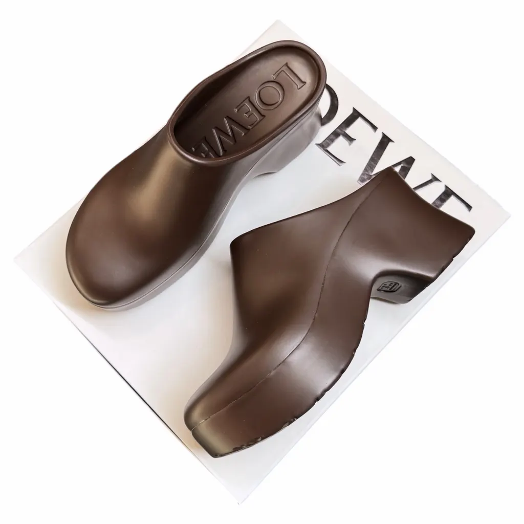 Loewe Loewe Terra Foam Clog Brown Rubber Never worn, with tag - Model View