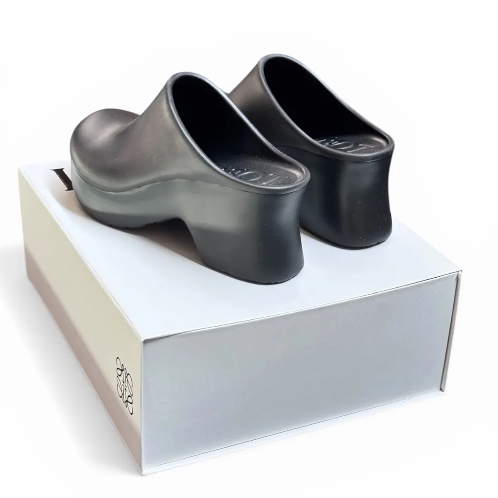 Loewe Loewe Terra Foam Clog Black Rubber Never worn, with tag - Back View