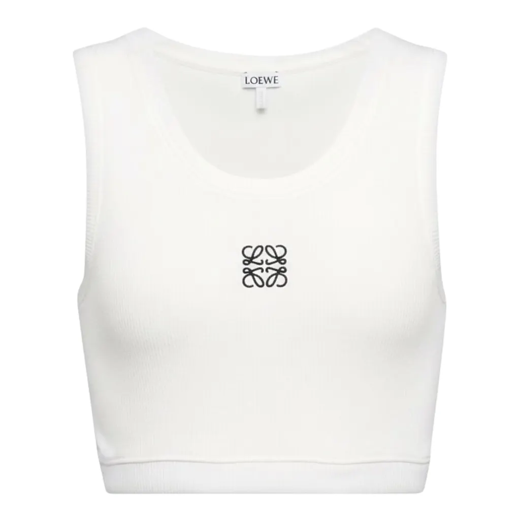 Loewe Loewe X Anagram Cropped White Cotton Never worn, with tag - Front View