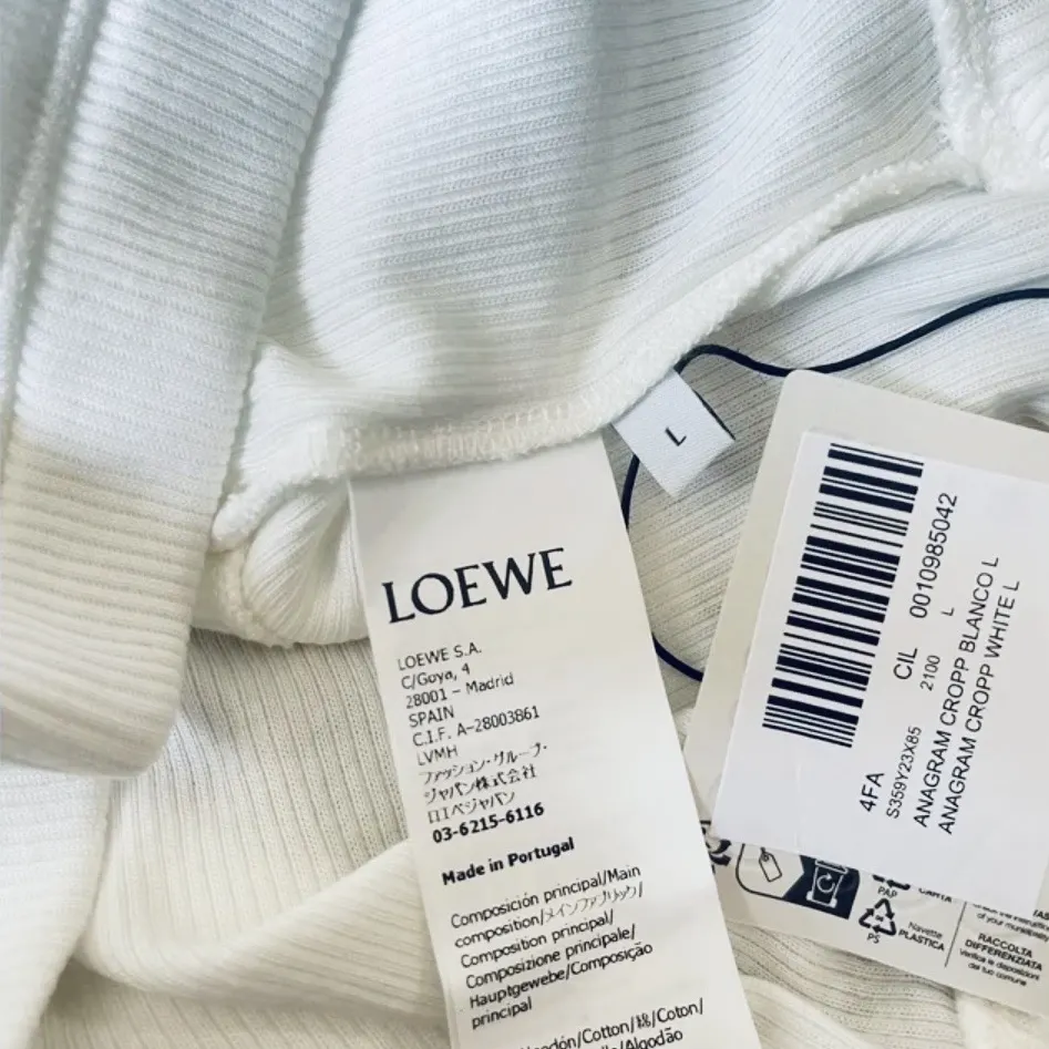 Loewe Loewe X Anagram Cropped White Cotton Never worn, with tag - Model View