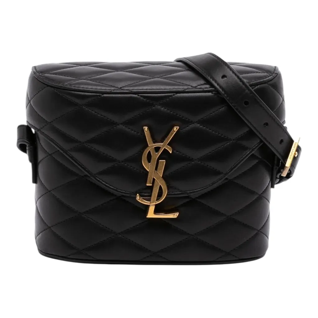 Saint Laurent Saint Laurent Monogram June Black Leather Never worn, with tag - Front View