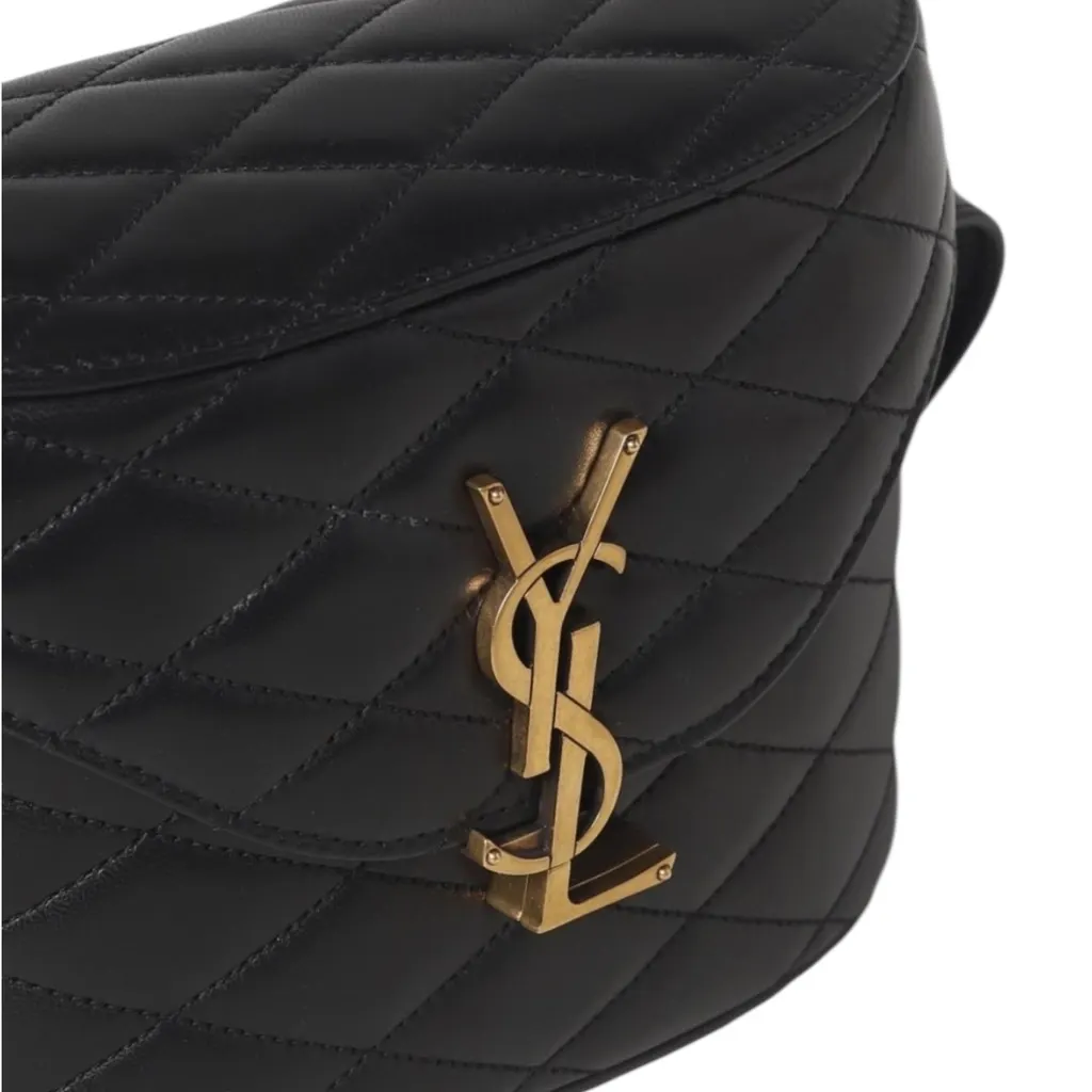 Saint Laurent Saint Laurent Monogram June Black Leather Never worn, with tag - Box View