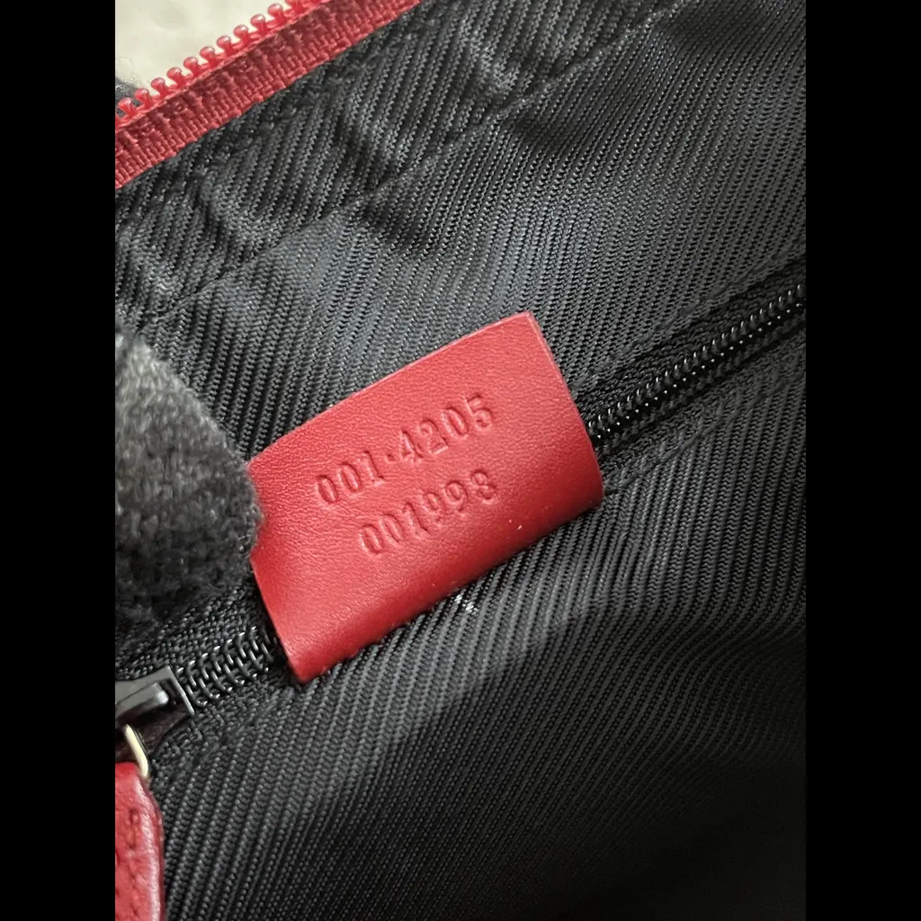 Gucci GG Canvas Shoulder Bag Red Canvas Good - Box View