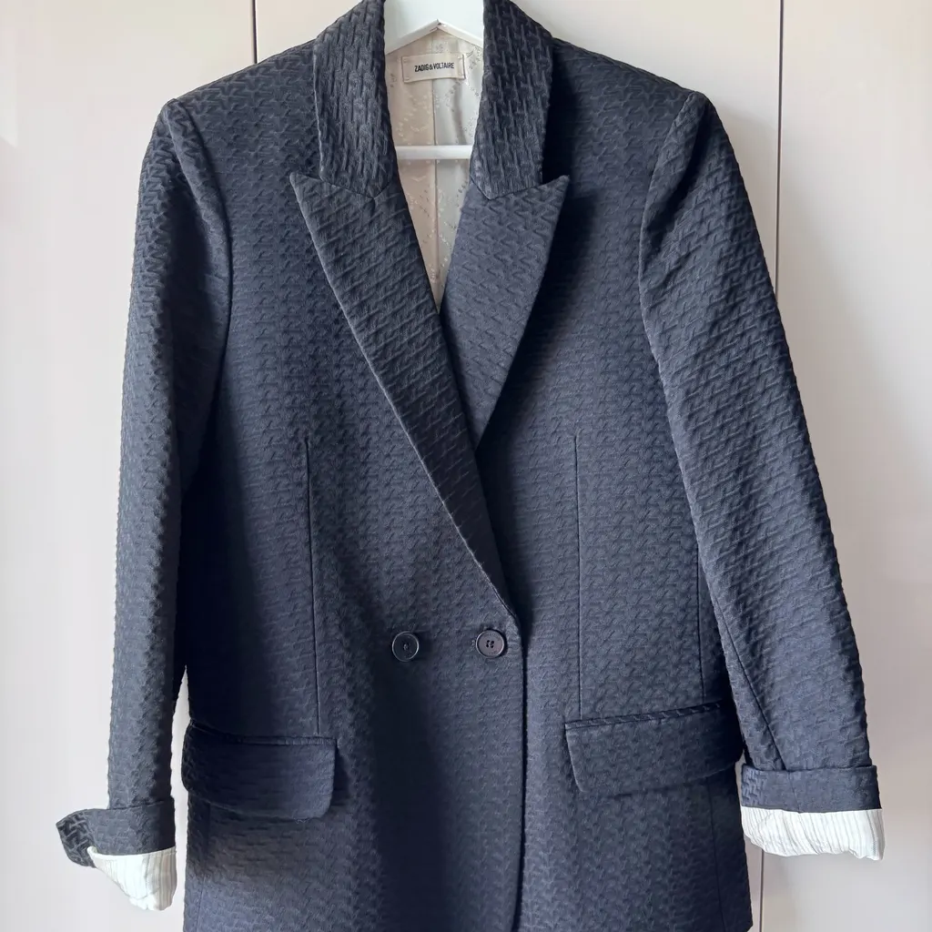 Zadig & Voltaire ZV monogrammed French jacquard Black Cotton Very good - Box View