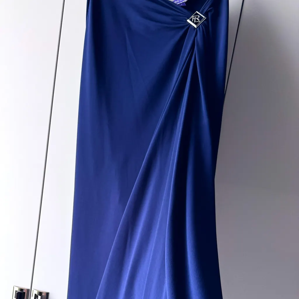 Ralph Lauren Collection Margarethe StretchSilk Midi Skirt Navy Very good - Box View