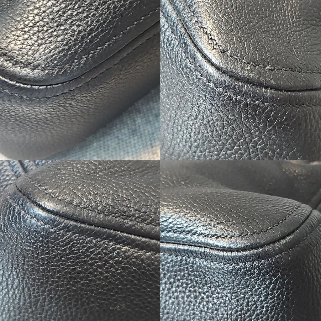 Prada Vitello Phenix Bauletto Bag Black Leather Very good - Box View