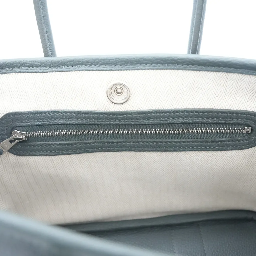 Hermès Garden Party 23 K Green Leather Very good - Box View