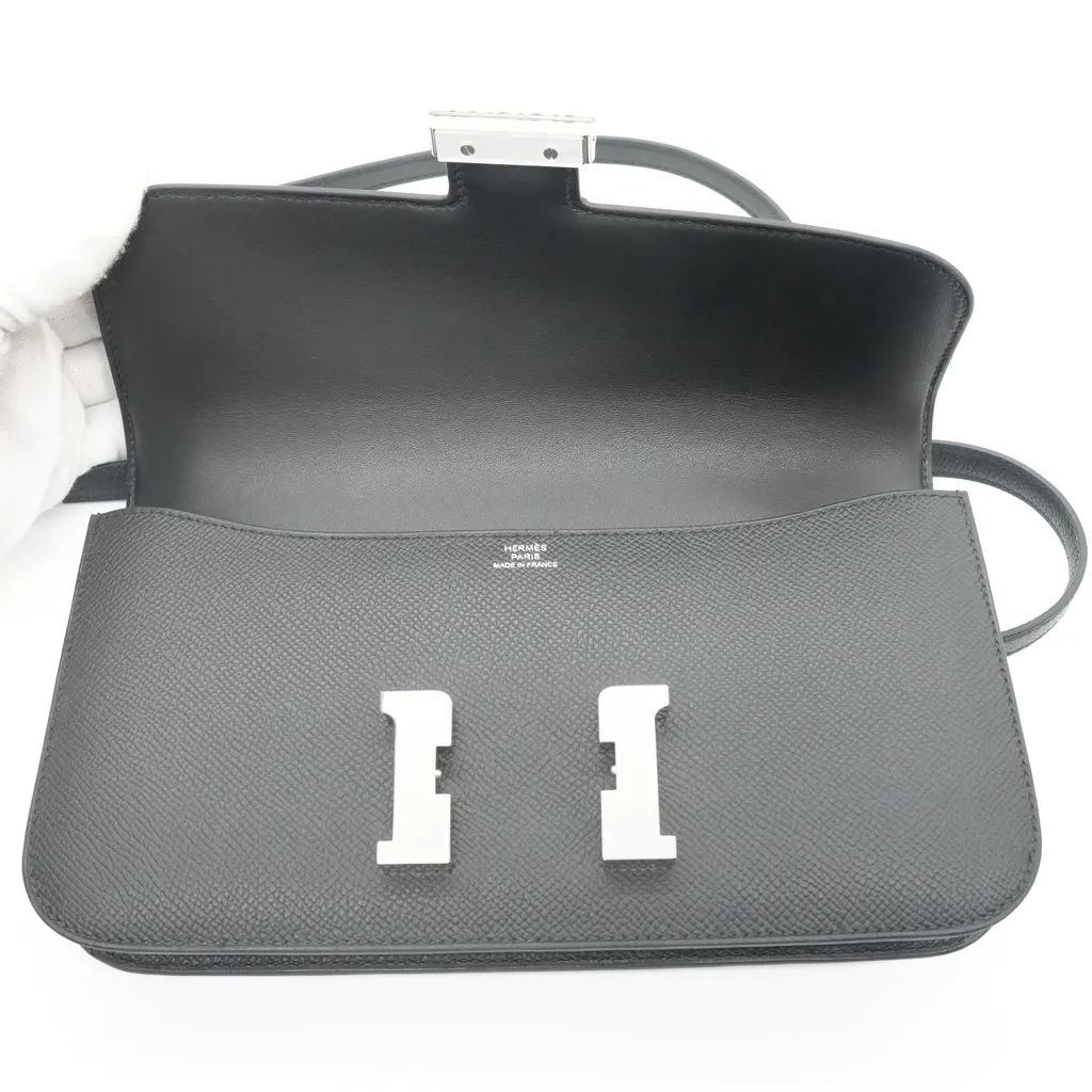 Hermès Constance 1-Elan Epsom Noir Black Leather Very good - Box View