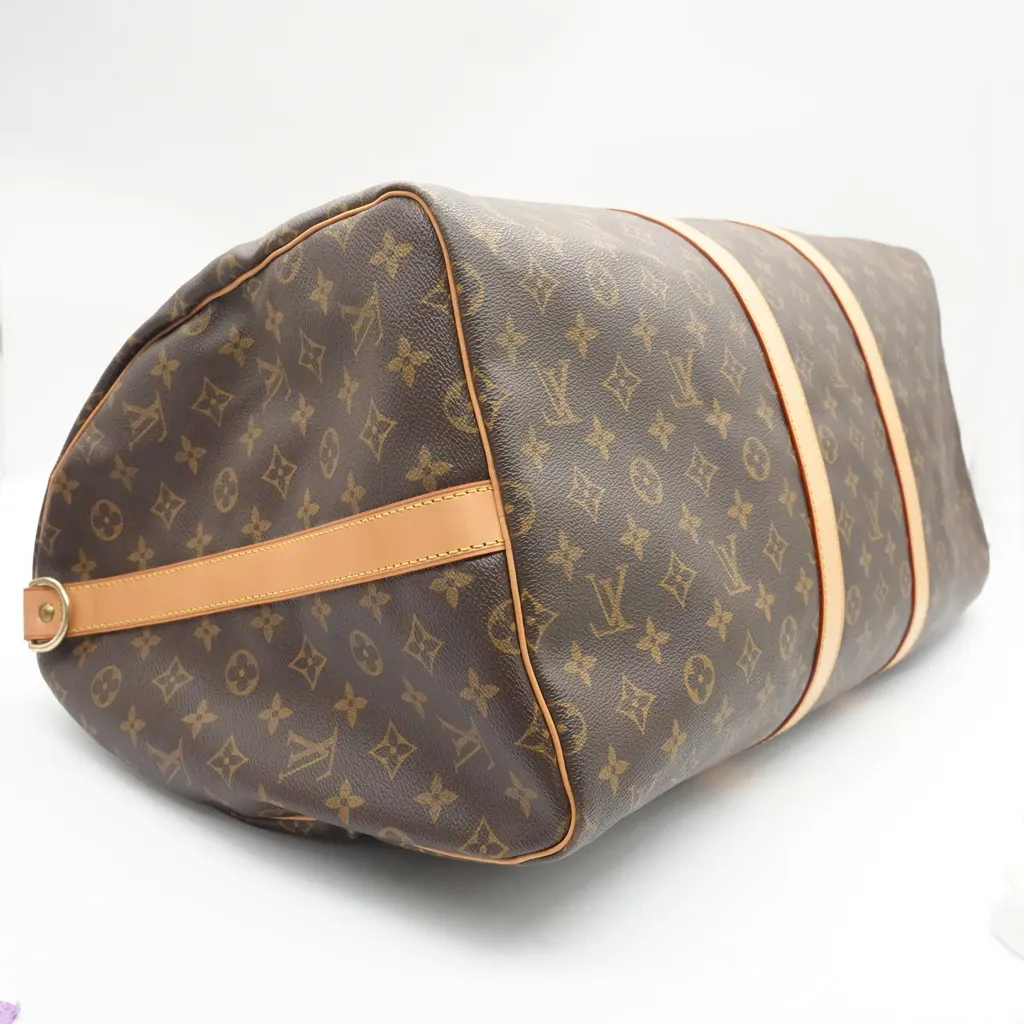 Louis Vuitton Keepall Bandouliere 55 Brown Canvas Good - Box View