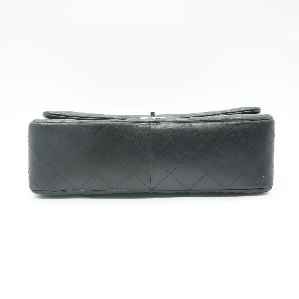 Chanel Classic 30 Single Flap Black Leather Good - Inside View
