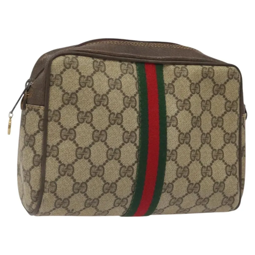 Gucci clutch bag Beige Canvas Good - Front View
