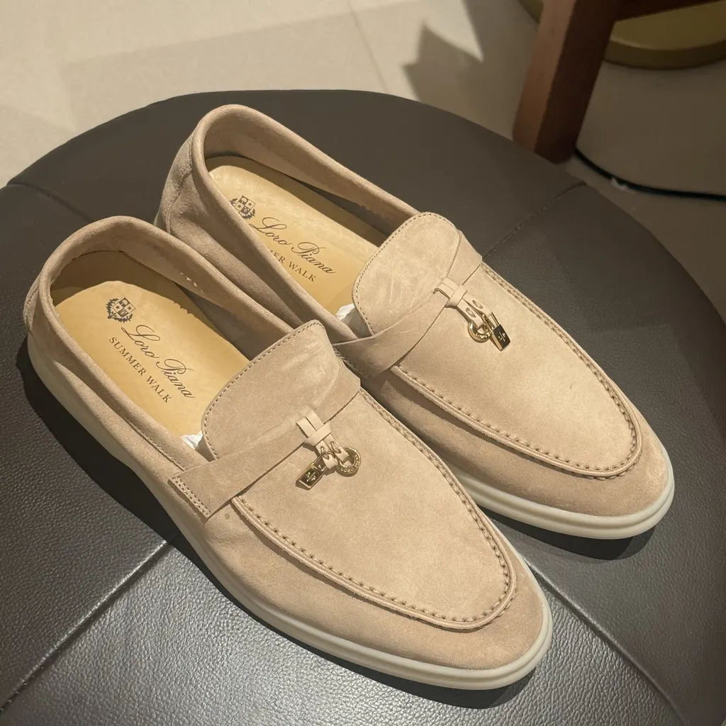 Loro Piana Brand New, Wrong Size Beige Suede Never worn - Box View