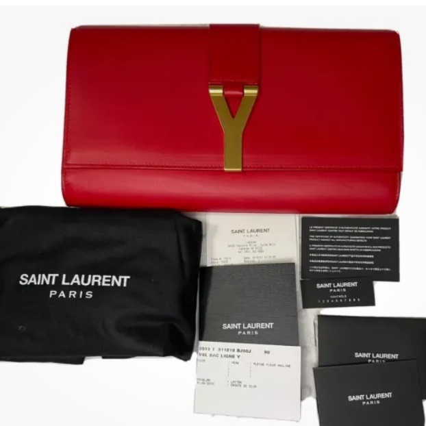 Saint Laurent Y logo flap clutch - Image 10