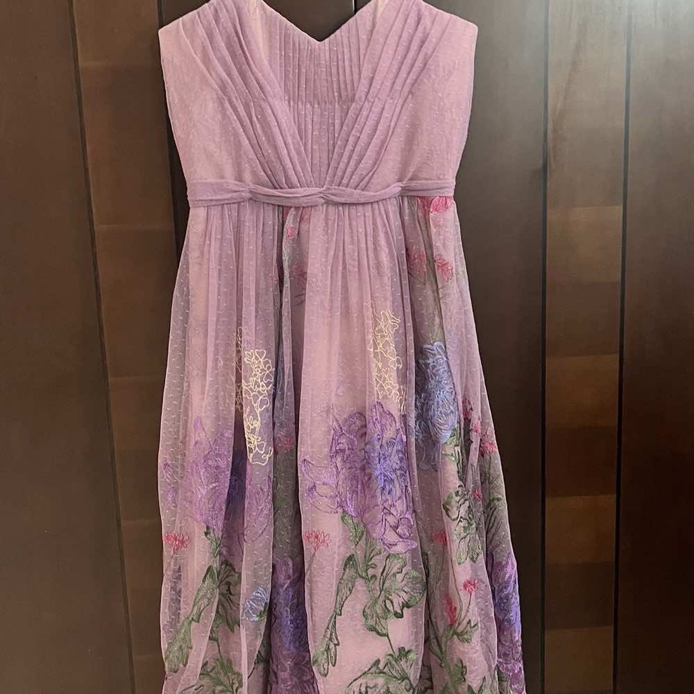 Marchesa Notte Tulle Floral Dress - Side view