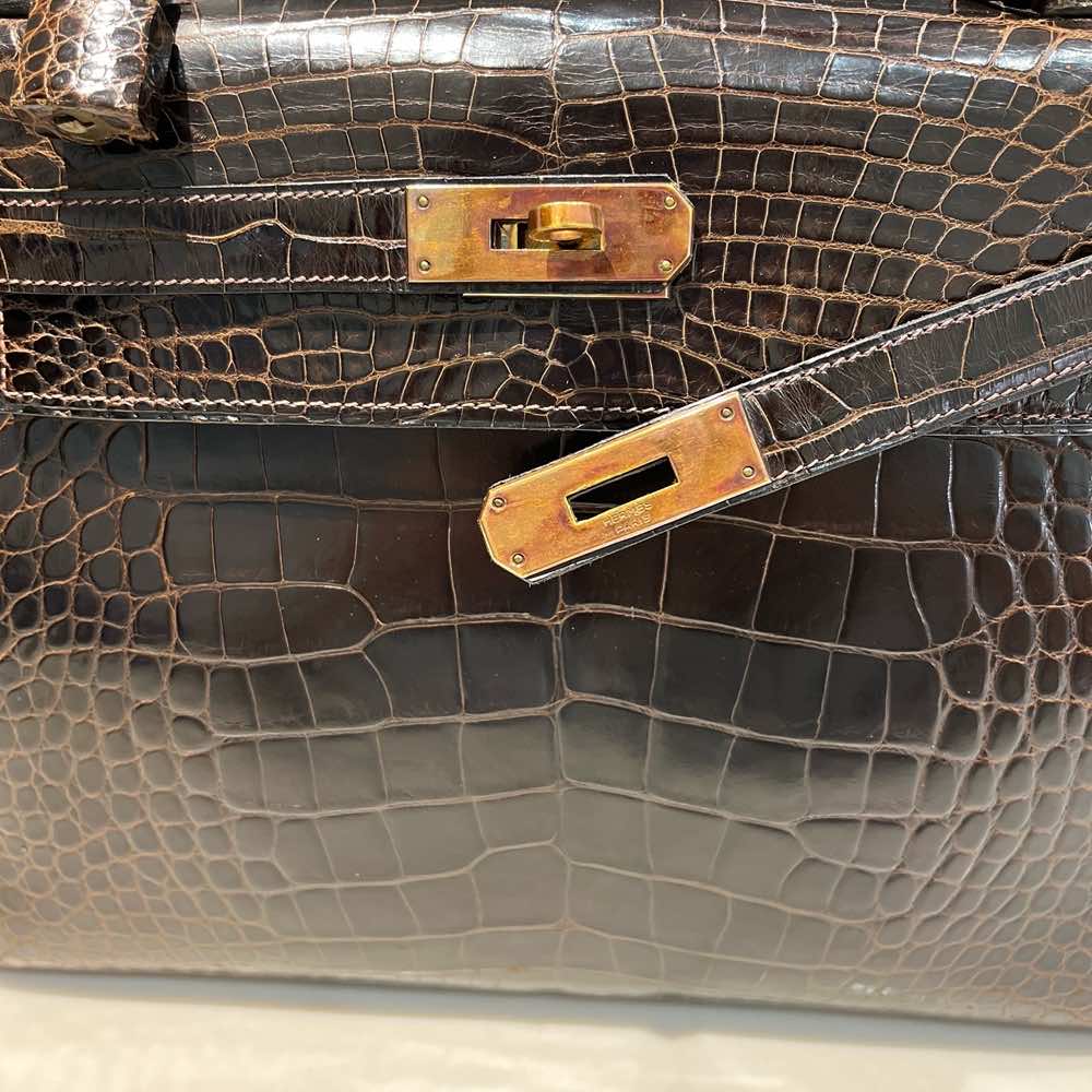Hermès Vintage Kelly 35 - Crocodile - Side view