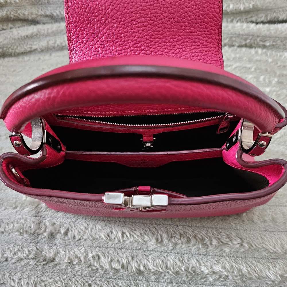 Louis Vuitton Capucines BB Pink Leather Silver Good - Box View