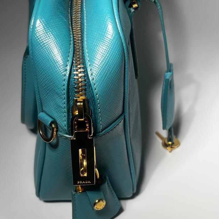 Prada Bauletto Green Leather Good - Box View