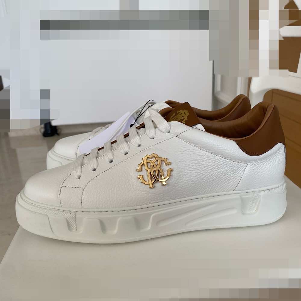 Roberto Cavalli Sneakers White Leather Never worn, with tag - Box View