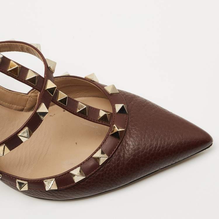 Valentino Rockstud Pumps Brown Leather Very good - Box View