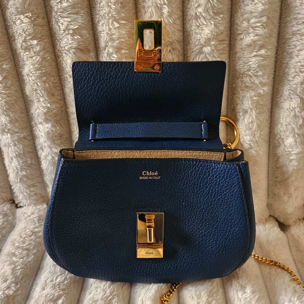 Chloé Drew Blue Linen Gold Good - Box View