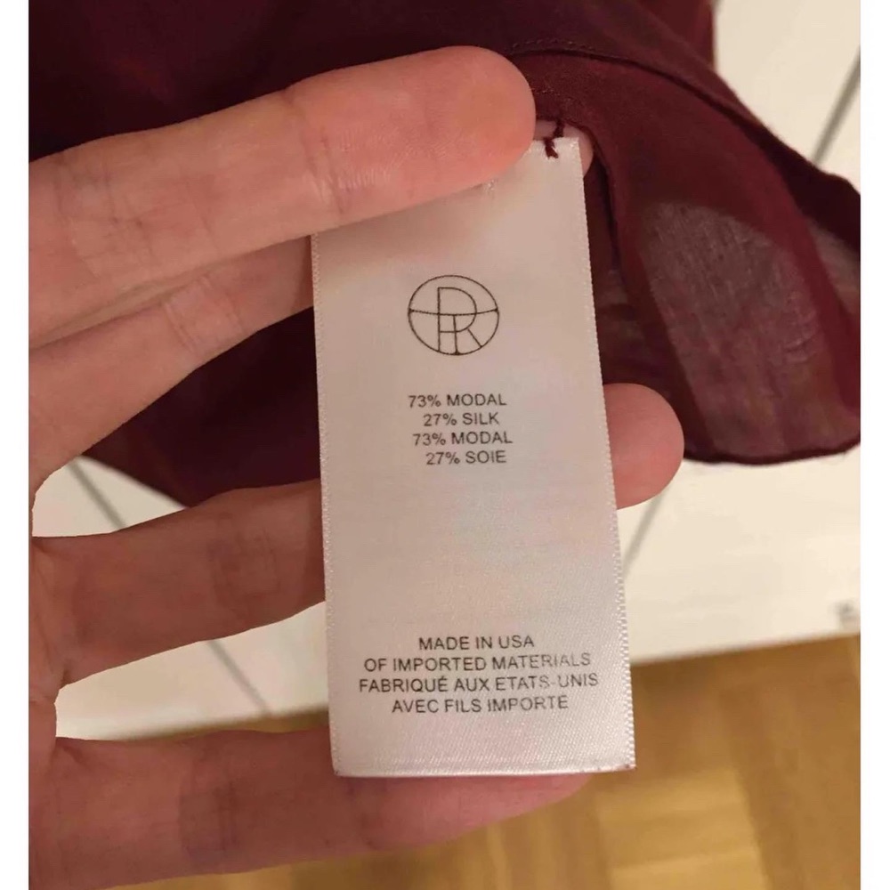 The Row Spira Burgundy Silk Top - 5