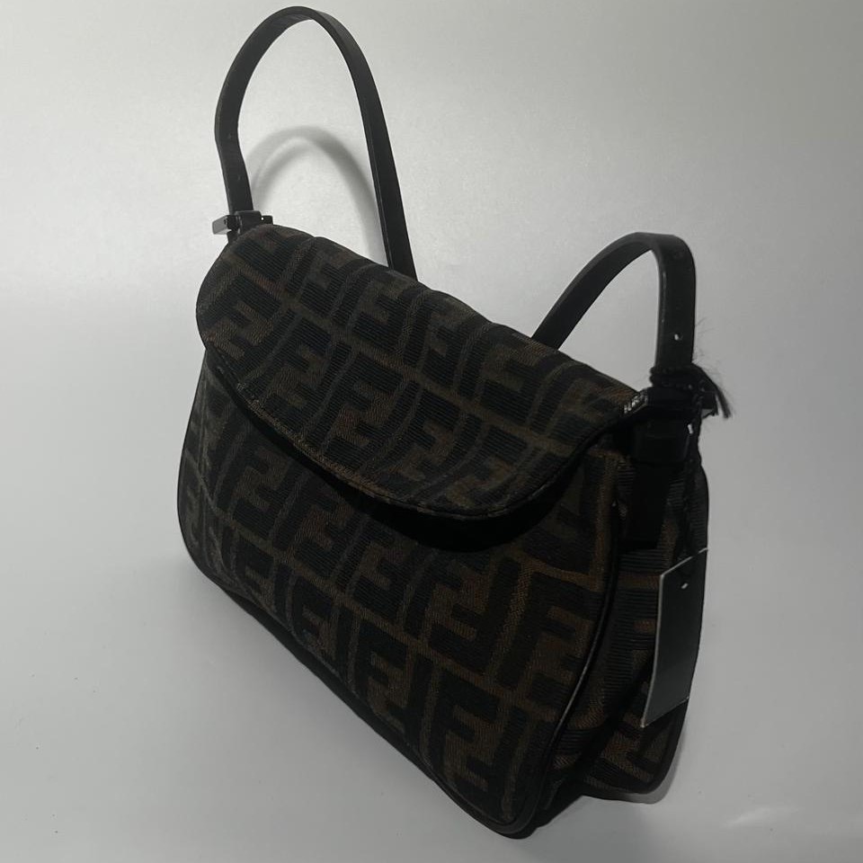 Fendi Baguette Brown Canvas Leather Good - Box View
