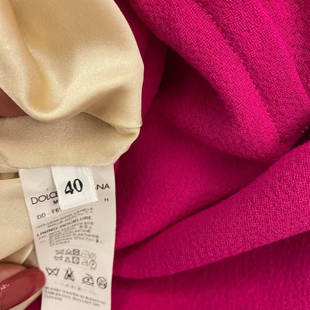 Dolce & Gabbana Mini Dress Pink Wool Very good - Box View